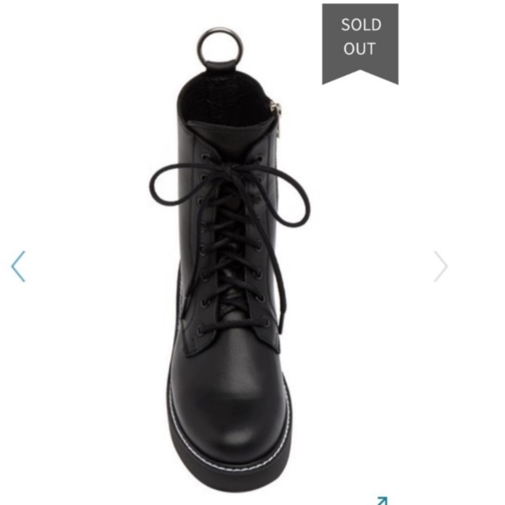 *RESERVED* Steve Madden Black Leather Zipper Boots - Picture 4 of 5
